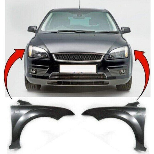 Ford Focus 2005-2008 Front Wing Primed Pair Left & Right Does Not Fit ST Models