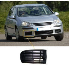 VW Golf Mk5 2004-2008 Front Bumper Fog Grille No Fog Hole Driver Side