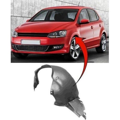 VW Polo 2009-2017 Front Wing Arch Liner Splash Guard Passenger Side 