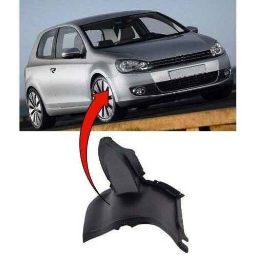 VW Golf Mk6 2009-2012 Front Wing Arch Liner Splash Guard Left Front Section