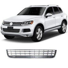 VW Touareg 2011-2014 Front Lower Centre Bumper Grille Black With Chrome Moulding
