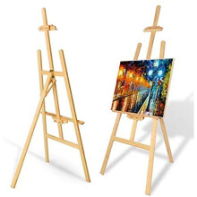 Studio Easel Foldable Wooden A Frame Painting Painter Drawing Stand Board Large 1.75m 69 Inch