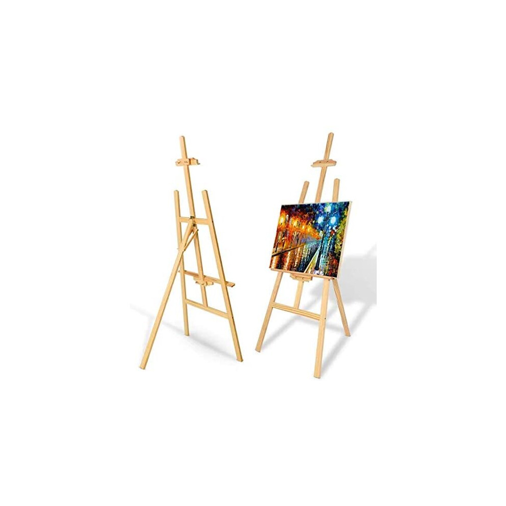 Studio Easel Foldable Wooden A Frame Painting Painter Drawing Stand Board Large 1.75m 69 Inch