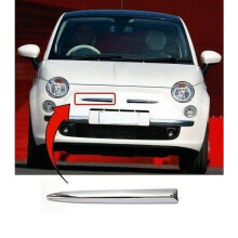 Fiat 500 2008-2015 Front Bumper Upper Moulding Chrome Driver Side 