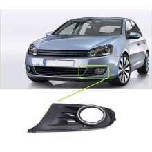 VW Golf Mk6 2008-2013 Front Bumper Fog Grille - Chrome Surround Passenger Side