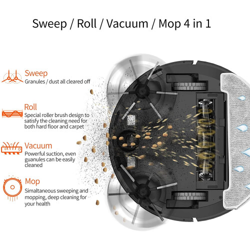Ultenic D5s Pro Robot Vacuum Cleaner with Mop, 3000Pa Suction, WiFi