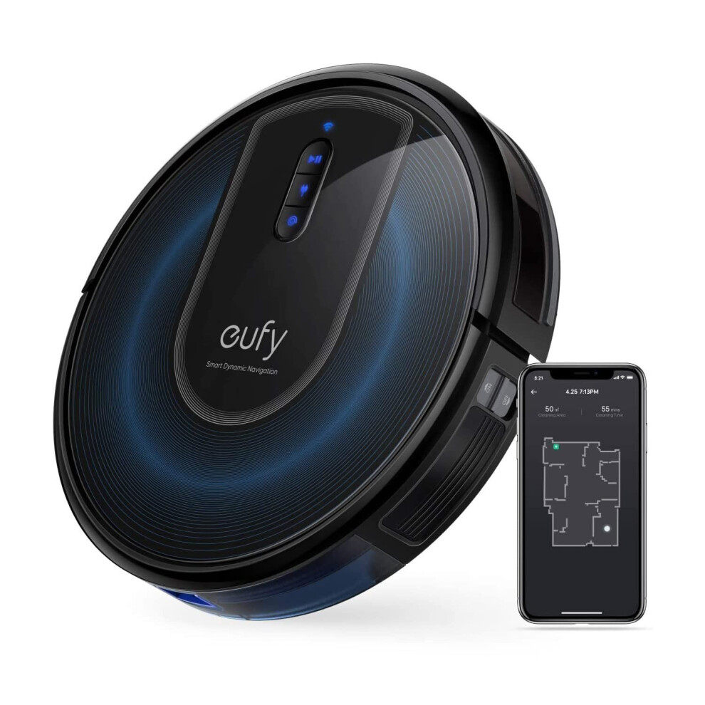 Eufy Robovac G30 Robot Vacuum Cleaner With Smart Dynamic Navigation 2.0, 2000 Pa Strong Suction, Wi-Fi, Compatible With Alexa, Carpets And Hard Floors