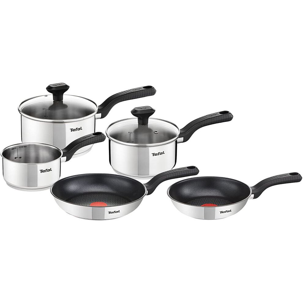 Tefal C972S544 5 Piece, Comfort Max, Stainless Steel, Pots and Pans