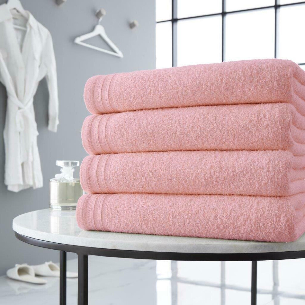 (WILSFORD Blush pink, Pack of 2) HOTEL QUALITY LARGE SIZE Bath Sheet Towel 4 Pack