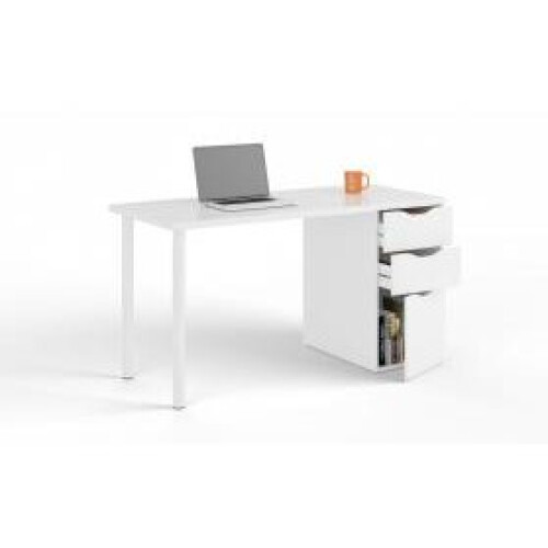 Arctic Computer Desk Reversible in White