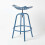 Homescapes (Blue) Vintage Style Metal  Adjustable Tractor Seat Bar Stool 5