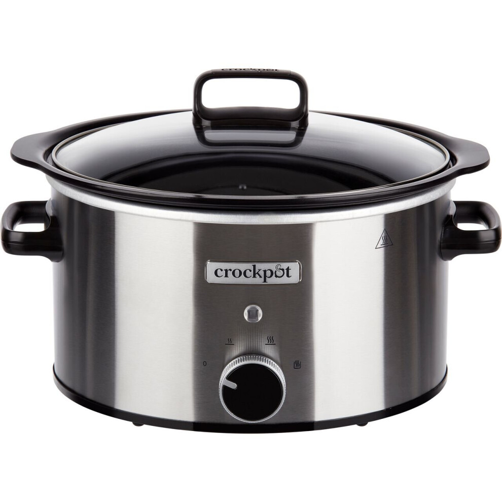 Crockpot CSC085 3.5 Litre Slow Cooker - Black / Stainless Steel