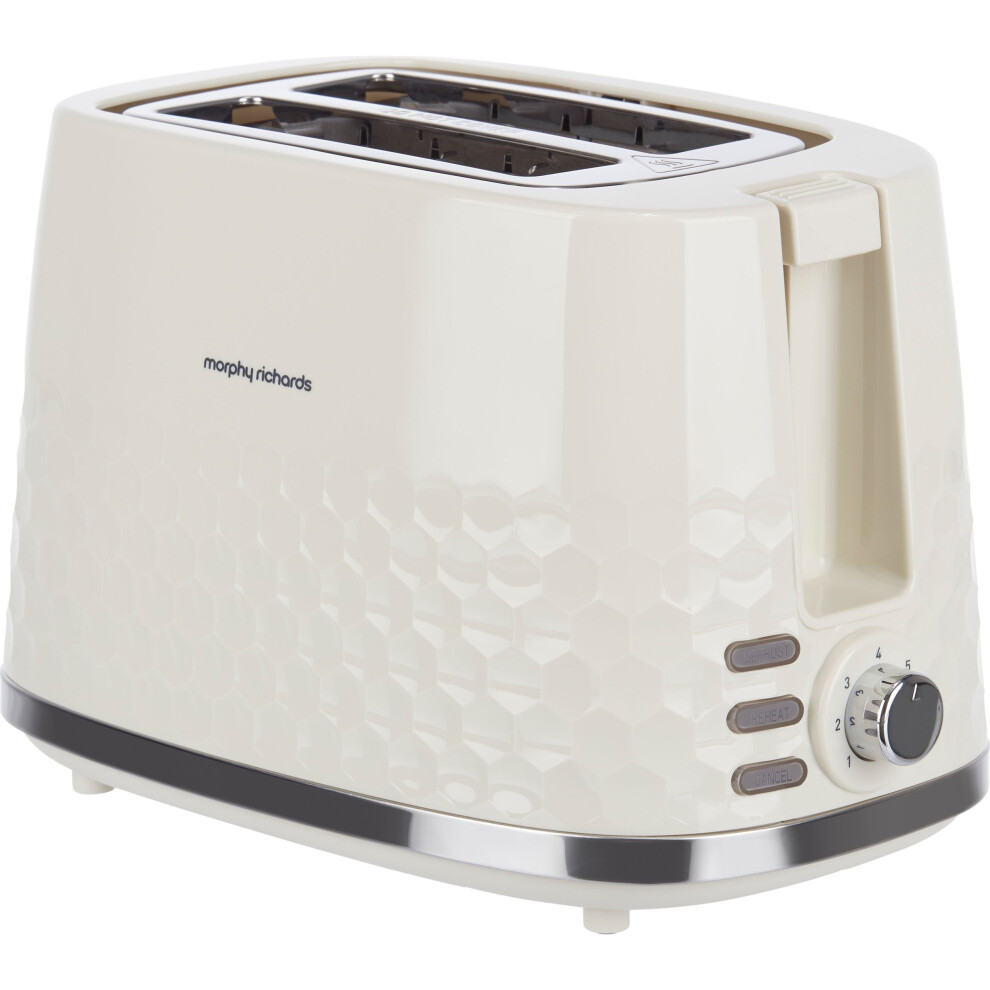 Morphy Richards Hive 220032 2 Slice Toaster - Cream
