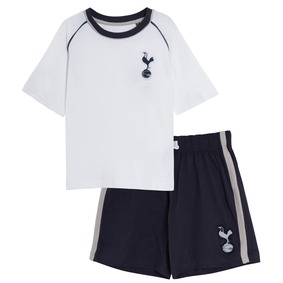 Tottenham Hotspur Fc (11-12 Years) Kids Tottenham Hotspur Short Pyjamas Boy Premiership Football Kit Shorts T-Shirt