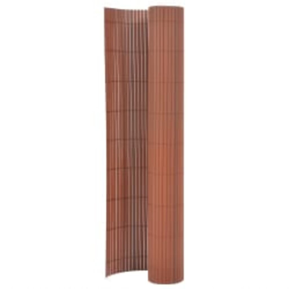 vidaXL Double-Sided Garden Fence Brown Porch Blind Windbreak Privacy Screen