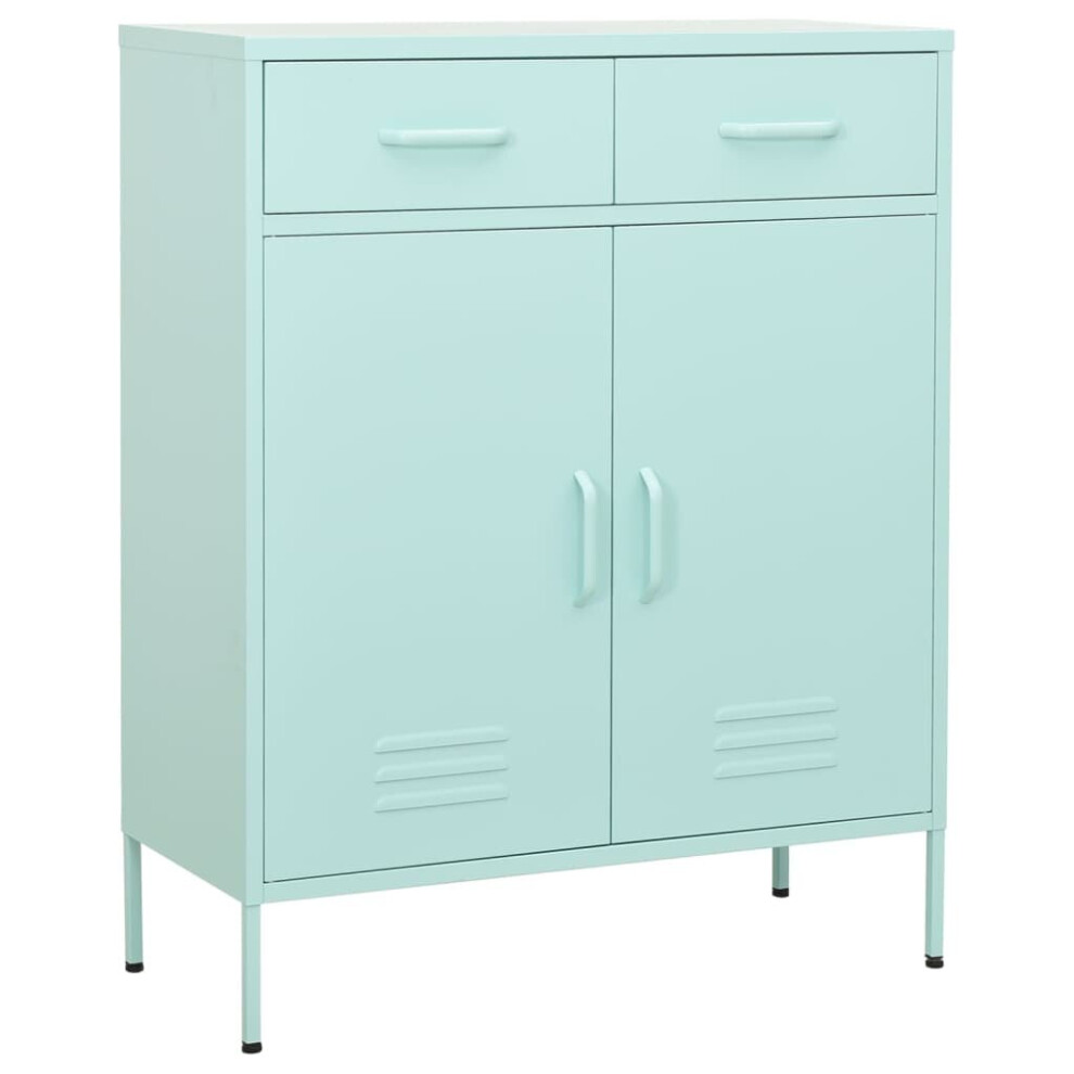 Vidaxl Storage Cabinet Mint Steel Living Room Sideboard Cupboard Bookcase