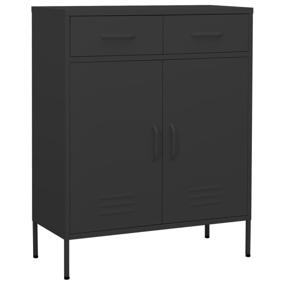 vidaXL Storage Cabinet Anthracite Steel House Sideboard Cupboard Bookcase