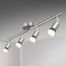 Defurhome LED Ceiling Light Rotatable, 4 Way Adjustable Modern Ceiling Spotlights(Matte Nickel) for Kitchen, Living Room, Bedroom,Including 4 x 3