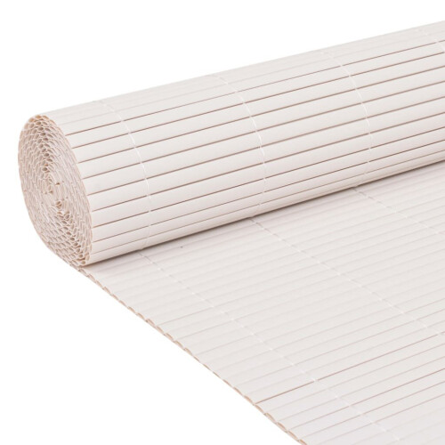 VidaXL vidaXL Gartenzaun Doppelseitig 90x400 cm Weiß 2
