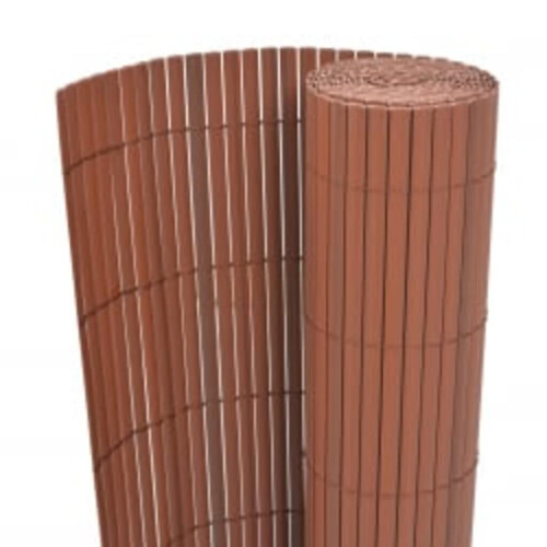 VidaXL vidaXL Gartenzaun Doppelseitig 90x400 cm Braun 1