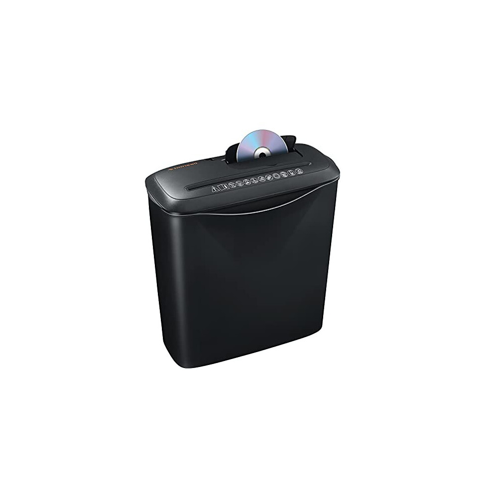Bonsaii 8 Sheet Strip Cut Paper Shredder, Credit Card CD/DVD Shredder for Home Use With 13L Wastebasket,Black(S120-C)