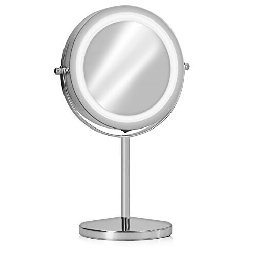 Navaris LED Illuminated Makeup Mirror TwoSided Vanity Mirror with