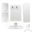 EASEHOLD Tri-Fold Illuminated Vanity Mirror 21Pcs Led Lights Touch Screen Lighted Makeup Table Mirror, White 1
