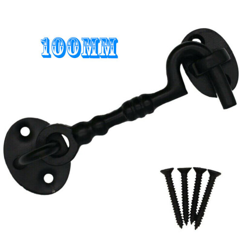 Cabin Hook Eye Door Hold Back Open Classic Cast Iron Gate Holder 100MM