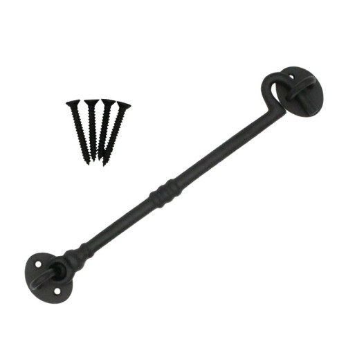 Cabin Hook Eye Door Hold Back Open Classic Cast Iron Gate Holder 100MM 1