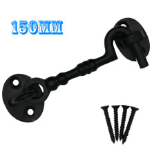 150MM Cabin Hook Eye Door Hold Back Open Classic Cast Iron Gate Holder