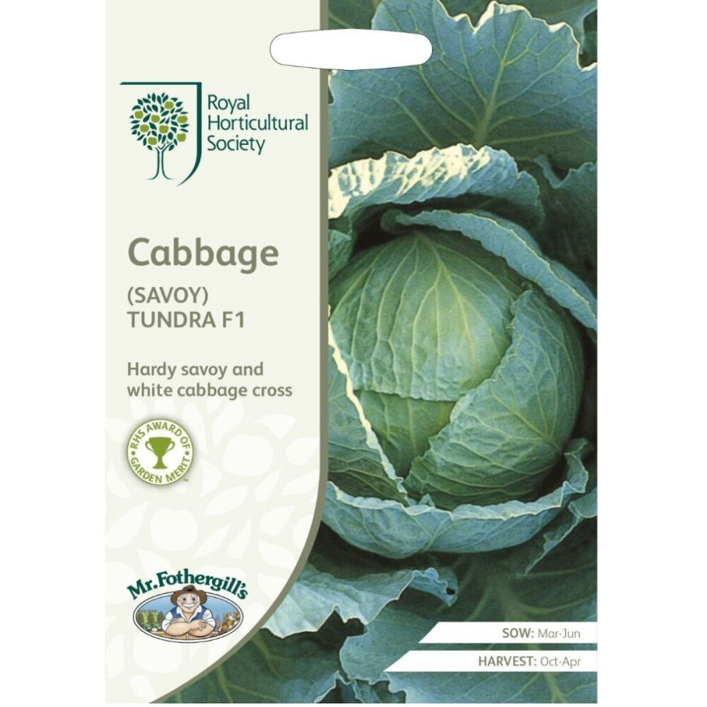 Mr Fothergill's Rhs Home Grown Vegetable Cabbage Savoy Tundra F1 Packet