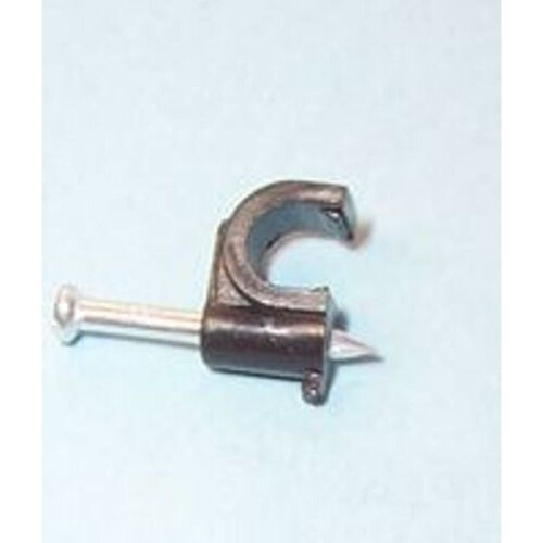 (White, 4mm) Round Cable Clips - Sizes 3.5mm - 12mm - White / Black - Pack of 100 2