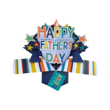 Best Dad Happy Father's Day Pop-Up Greeting Card Second Nature 3D Pop Up Cards