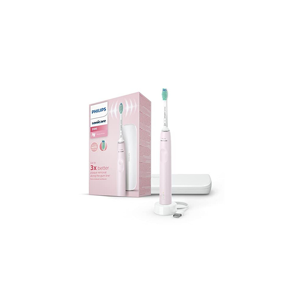 Philips Sonic Electric Toothbrush 3100 Series HX3673/11, Sugar Rose