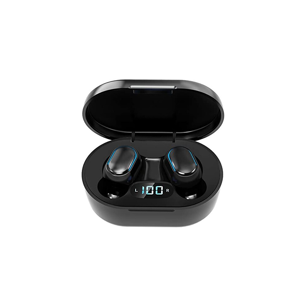 Wireless Headphones, True Wireless Earbuds with Led Display Charging Case, HD HiFi Stereo, One-click Smart Control, Built-in Mic, IP7 Waterproof Wir