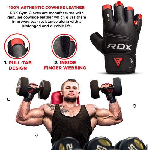 (Medium) RDX Weight Lifting Gloves Gym Workout Bodybuilding 2