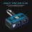 12v 2 Way Dual Port Car Cigarette Lighter Power Socket Charger Adapter 6