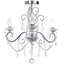 Litecraft Vara Chandelier Chrome Bathroom 3 Light