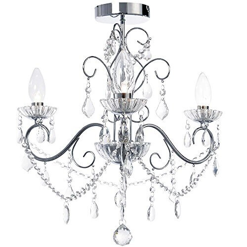 Litecraft Vara Chandelier Chrome Bathroom 3 Light