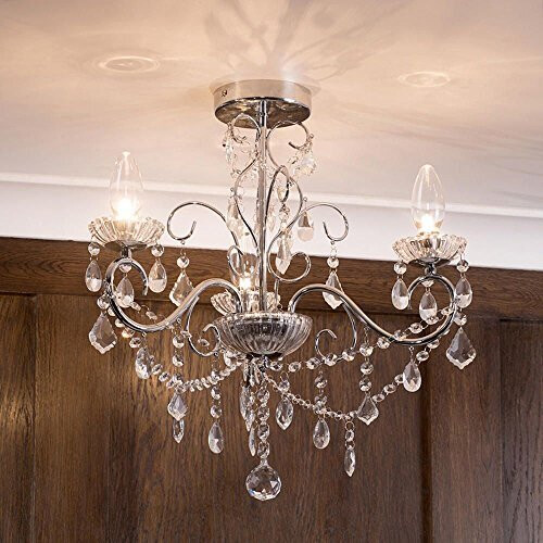 Litecraft Vara Chandelier Chrome Bathroom 3 Light 1