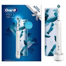 Oplaadbare Elektrische Tandenborstel Oral-B PRO 1 750 - Met 1 Handvat Druksensor - 1 Borstelkop en 1 Reisetui