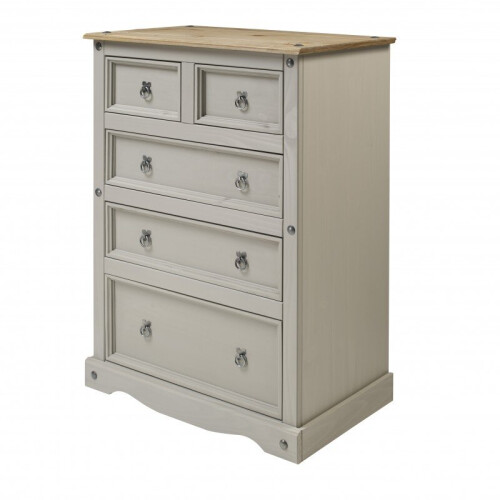 Mercers Furniture Corona Grey Wax Compact 2+3 Chest 1