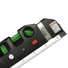 Versatile Laser Level with Vertical & Horizontal Beams, 8-Foot Locking Tape, Metric & Standard Rulers