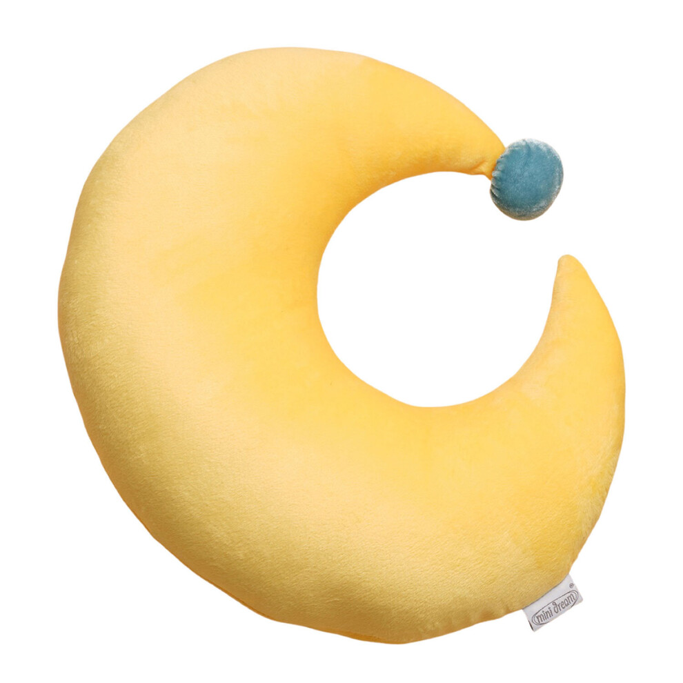 Minidream Moon Shaped Children's Cushion Plush Pillow For Kids Bedroom - Yellow
