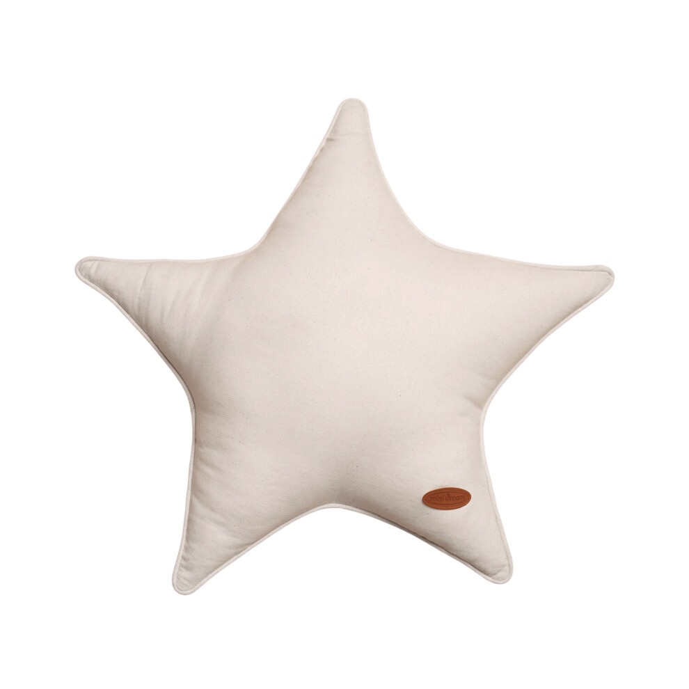 Minidream Organic Star Shaped Cushion Pillow For Kids Bedroom - Beige