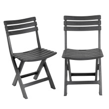 Chicreat Korfu Aluminium Folding Chair, Charcoal, 67 x 59 x 113 cm Chicreat Korfu Aluminium Folding Chair, Charcoal, 67 x 59 x 113 cm