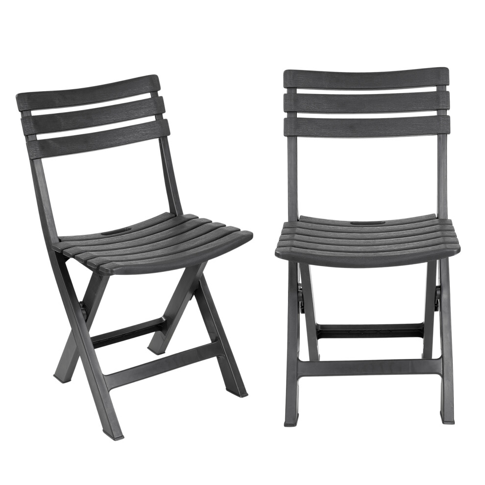 (2Pc Set) Collapsible Outdoor Folding Garden Chair