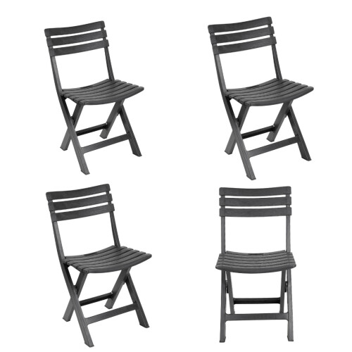 URBN Living (4Pc Set) Collapsible Outdoor Folding Garden Chair