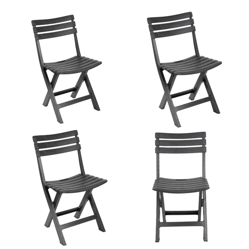 (4Pc Set) Collapsible Outdoor Folding Garden Chair