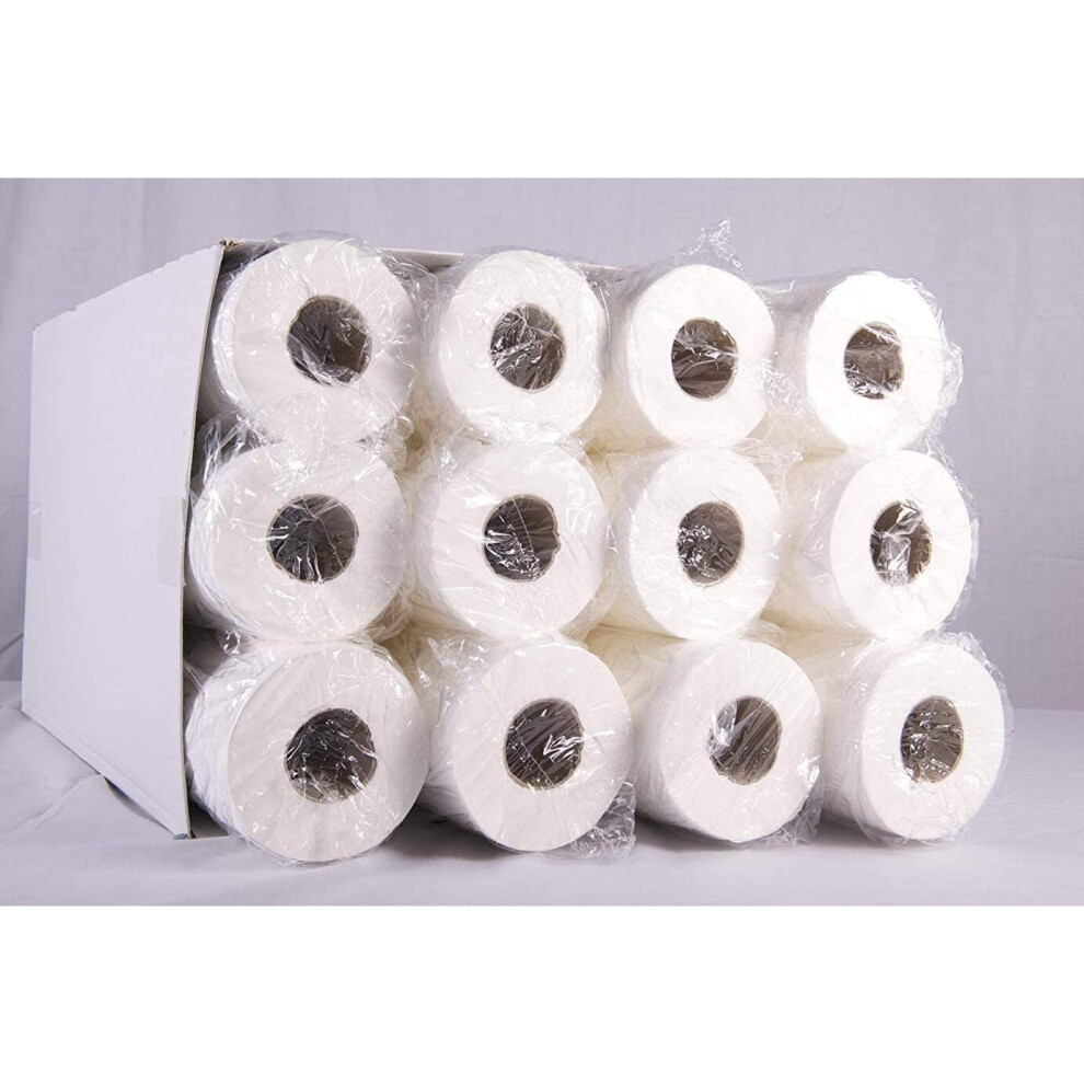 Paper Couch Roll, 2-Ply, 40 m x 500 mm, White (Pack of 12)